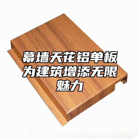 幕墙天花铝单板为建筑增添无限魅力