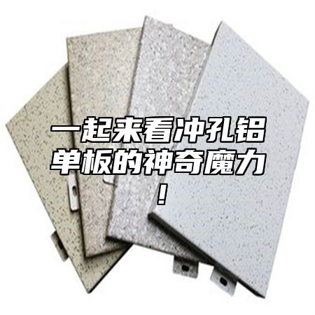 一起来看冲孔铝单板的神奇魔力！
