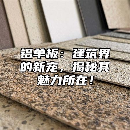 铝单板：建筑界的新宠，揭秘其魅力所在！