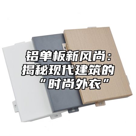 铝单板新风尚：揭秘现代建筑的“时尚外衣”