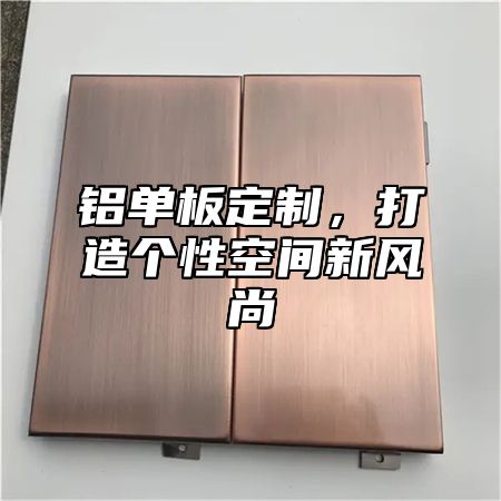 铝单板定制，打造个性空间新风尚