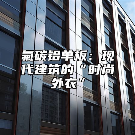 氟碳铝单板：现代建筑的“时尚外衣”