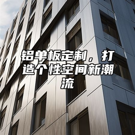 铝单板定制，打造个性空间新潮流