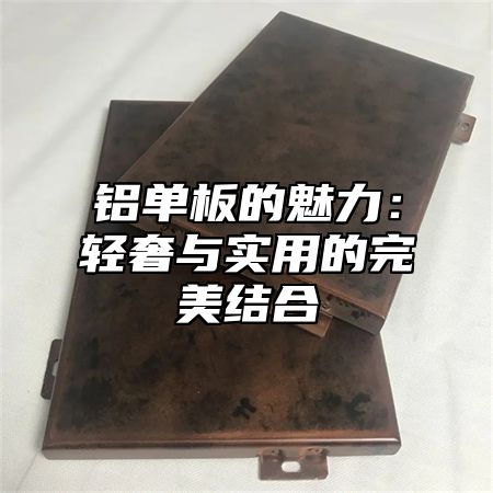 铝单板的魅力：轻奢与实用的完美结合