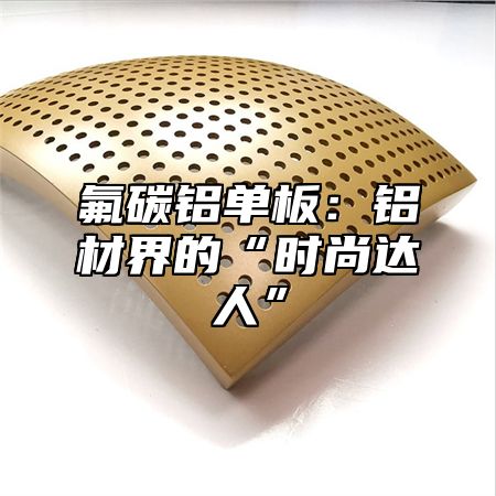 氟碳铝单板：铝材界的“时尚达人”