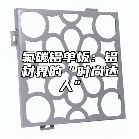 氟碳铝单板：铝材界的“时尚达人”